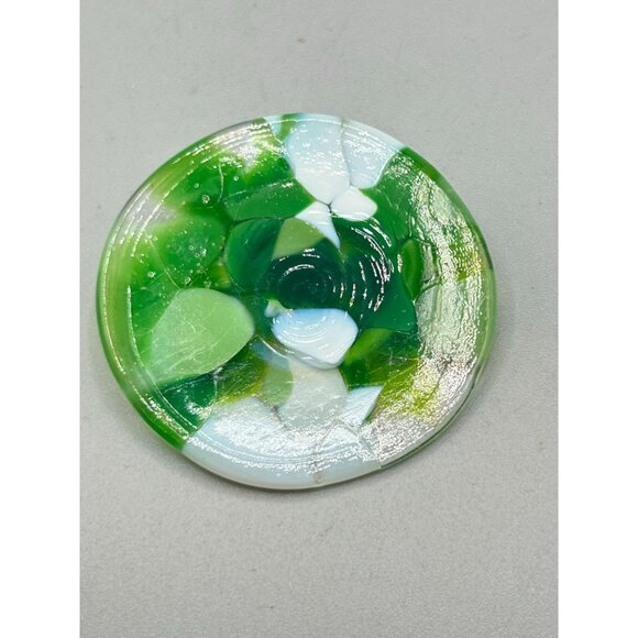 Handmade Fused Glass Pin Brooch Art Glass Wearable Art One of a Kind Jewelry - Picture 2 of 6